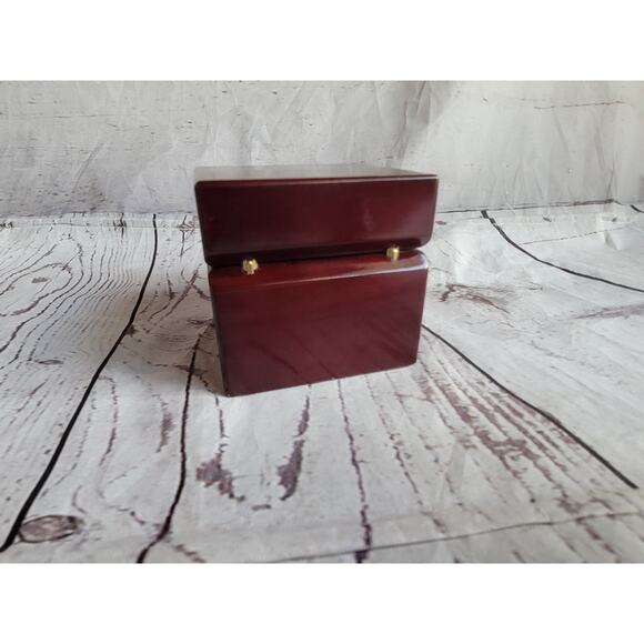 Vintage Navigator Clock & Compass Encased in Hinged Mahogany Wooden Box Untested - Picture 5 of 8